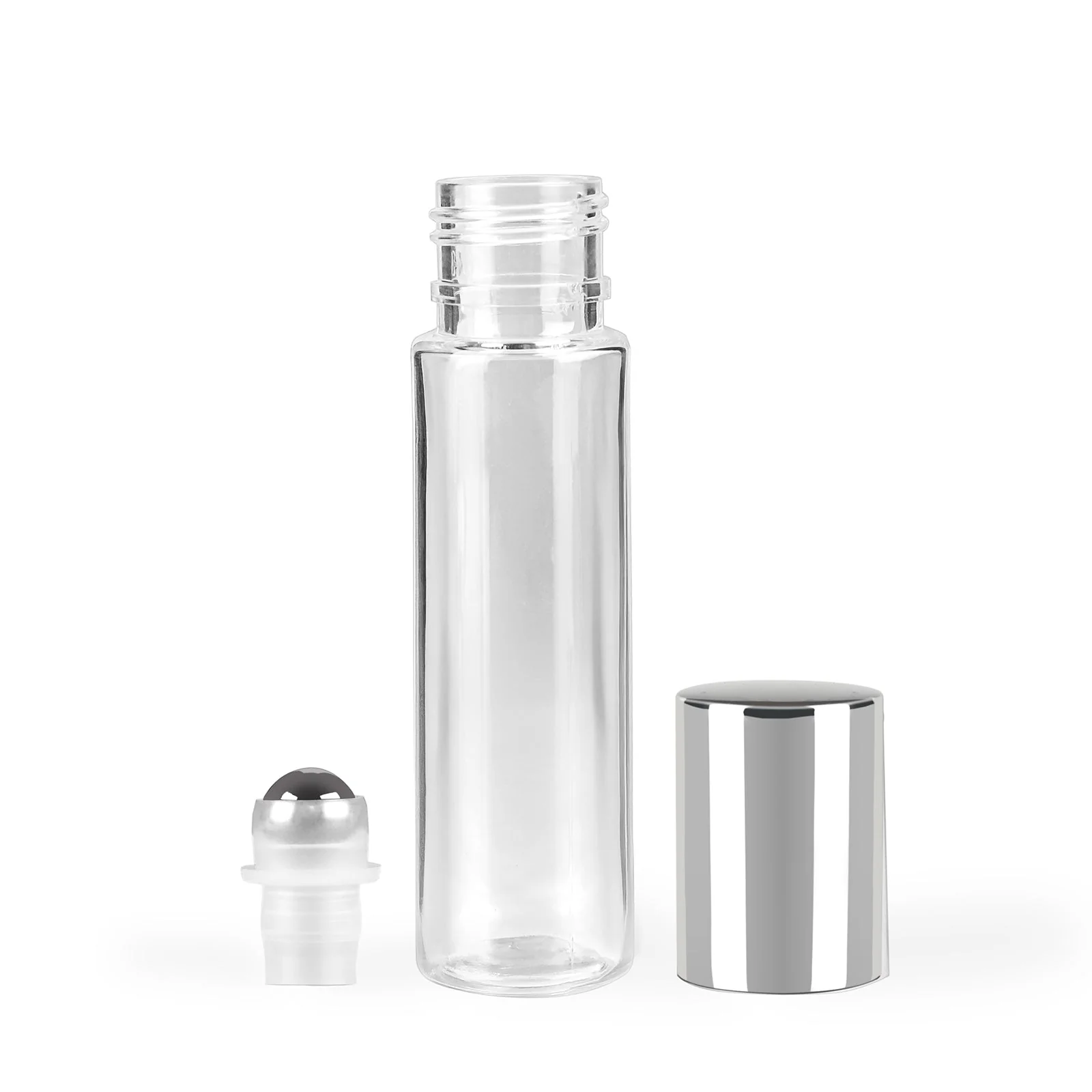 Glass Roller Bottle with Metal Roller Ball - Pack of 10 | 10ml - Image 2