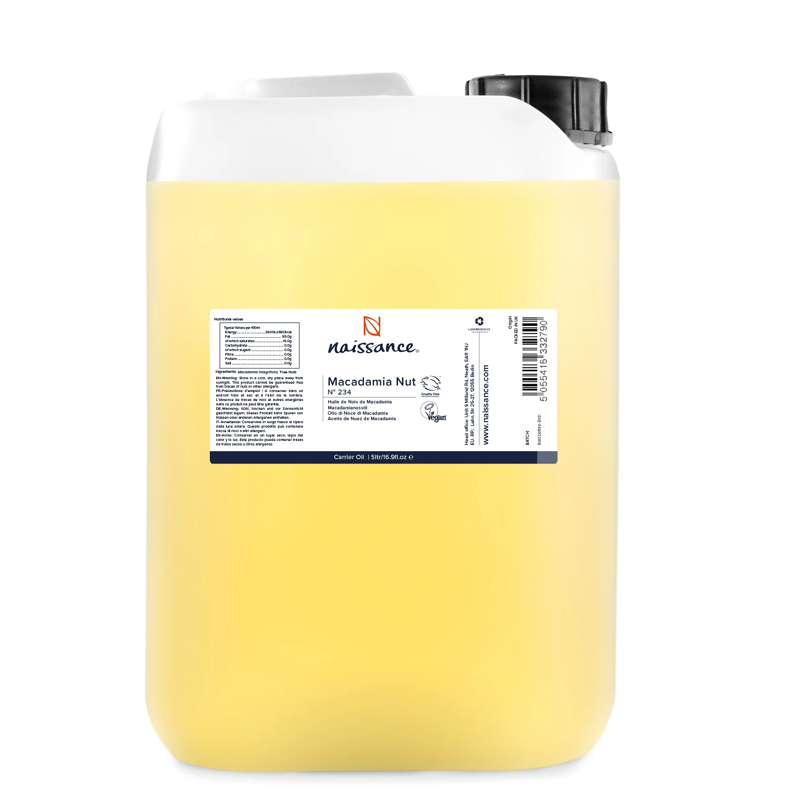 Macadamia Nut Oil Refill (5 Litre)